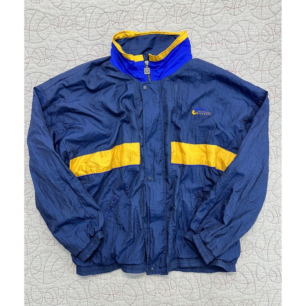 Givenchy Windbreaker Jacket Navy Blue VTG 90s / Men's 3X